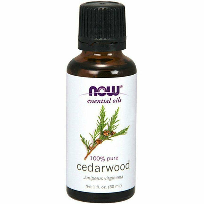 NOW Cedarwood Oil, 1 oz, front of bottle