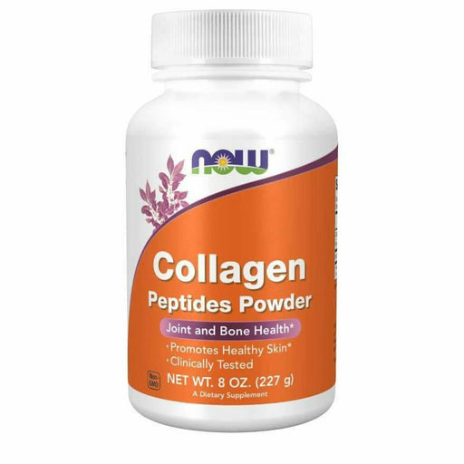 NOW Collagen Peptides Powder, 8 oz, front of jar