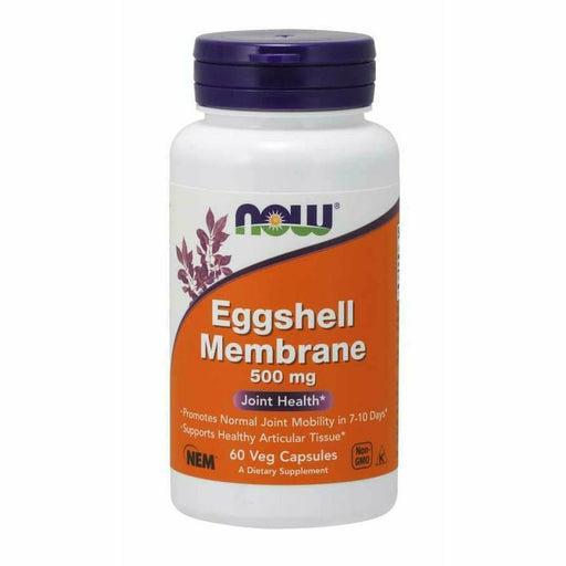 NOW Eggshell Membrane 500 mg, 60 veg capsules, front of bottle
