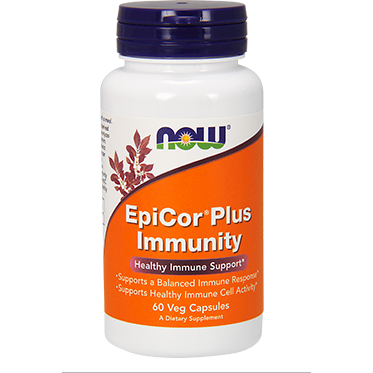 NOW EpiCor Plus Immunity, 60 veg capsules, front of bottle