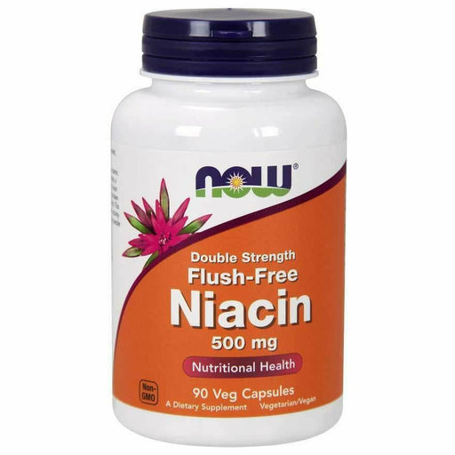 NOW Flush Free Niacin 500 mg, 90 veg capsules, front of bottle