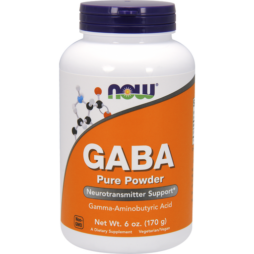 NOW GABA Powder, 6 oz, front of jar