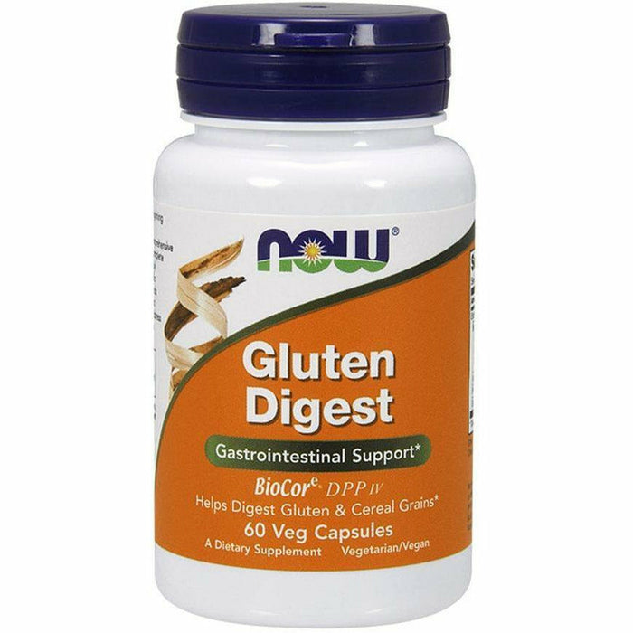 NOW Gluten Digest, 60 veg capsules, front of bottle
