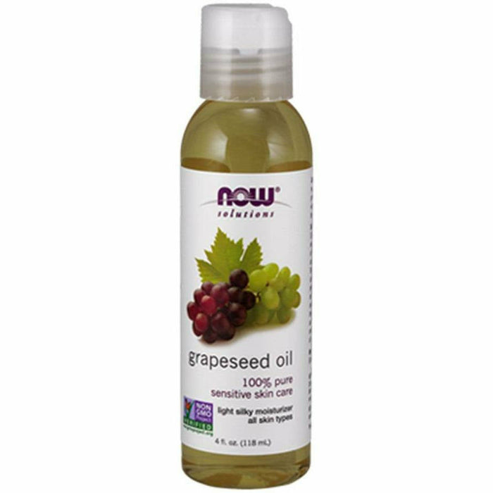 NOW Grapeseed Oil, 16 oz, front of bottle