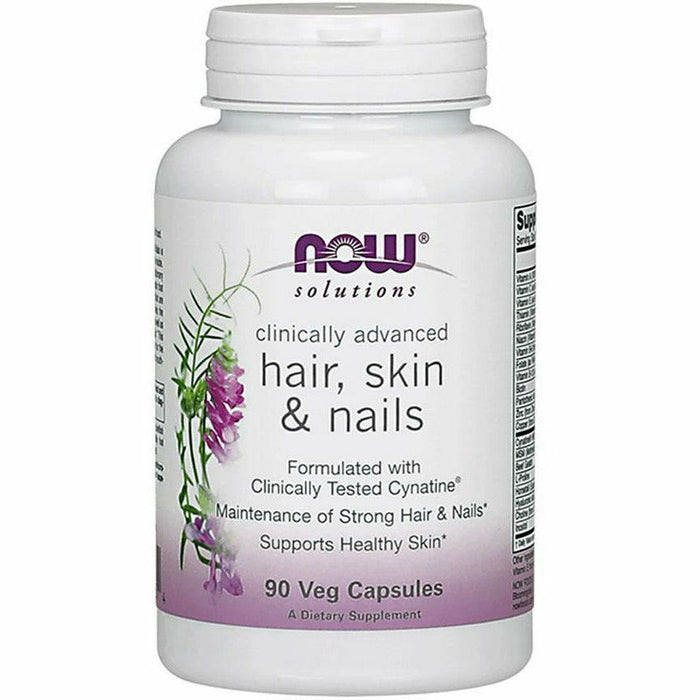 NOW Hair, Skin, and Nails, 90 capsules, front of bottle