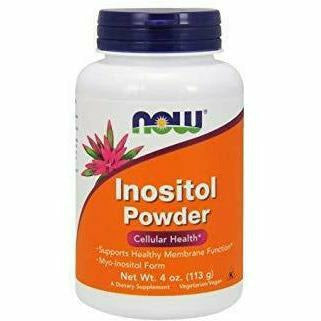 NOW Inositol Powder, 4 oz, front of jar