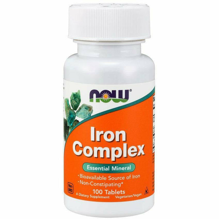 NOW Iron Complex, 100 tablets, front of bottle