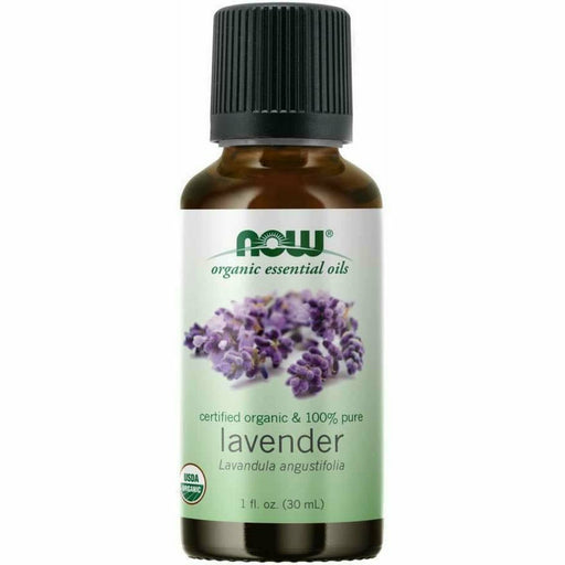 NOW Lavender Oil Organic, 1 oz, front of bottle