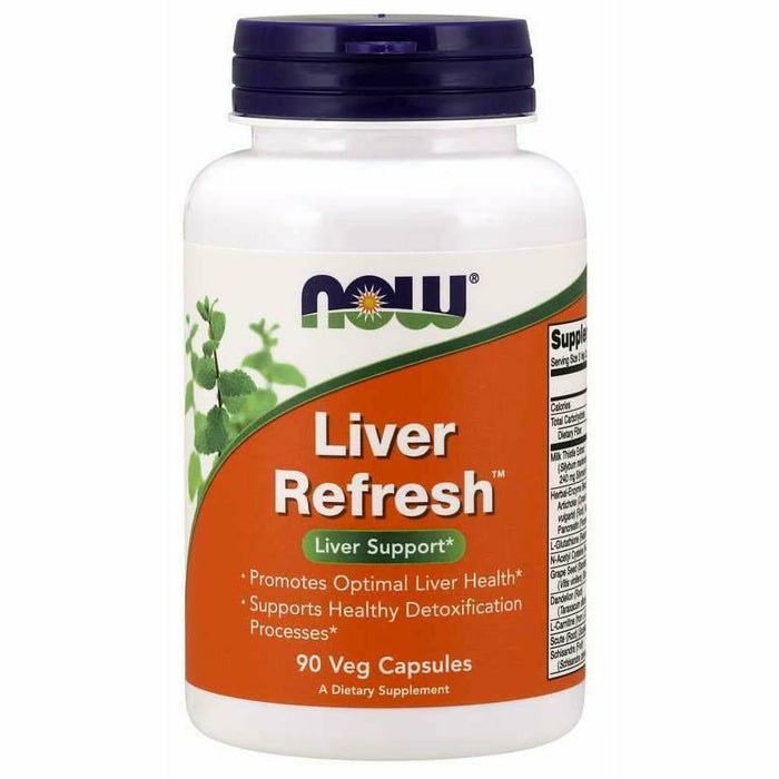 NOW Liver Refresh, 90 veg capsules, front of bottle
