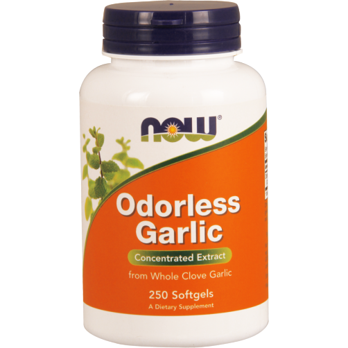 NOW Odorless Garlic 50 mg, 250 softgels, front of bottle