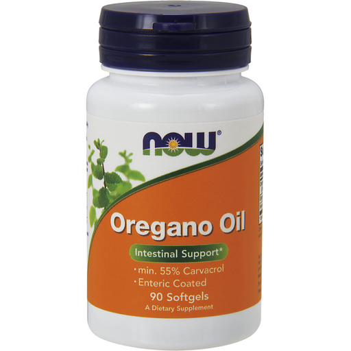 NOW Oregano Oil, 90 softgels, front of bottle