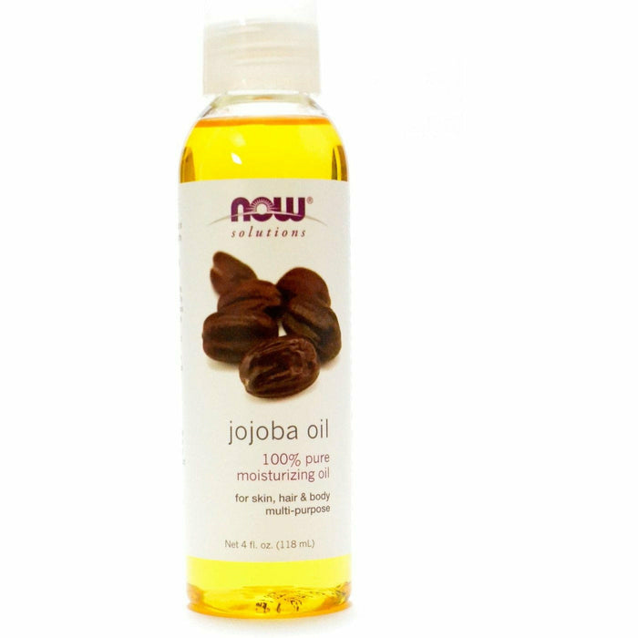 NOW Organic Jojoba Oil, 4 oz, front of bottle
