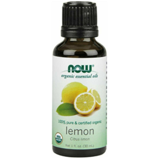 NOW Organic Lemon Oil, 1 oz, front of bottle