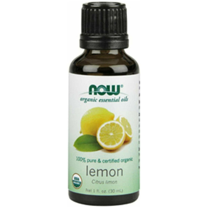 NOW Organic Lemon Oil, 1 oz, front of bottle