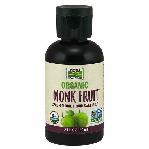NOW Organic Liquid Monk Fruit, 2 fl oz, front of bottle