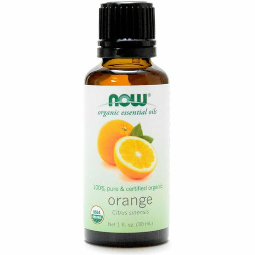 NOW Organic Orange Oil, 1 oz, front of bottle