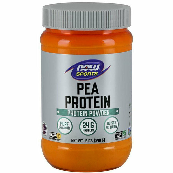 NOW Pea Protein, 12 oz, front of jar