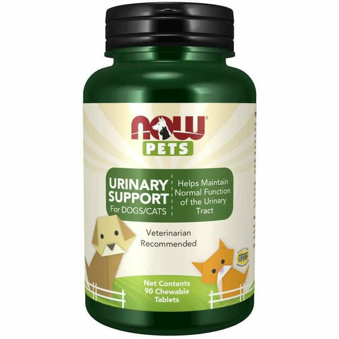 NOW Pets Urinary Support for Dogs & Cats, 90 chewable tablets, front of bottle