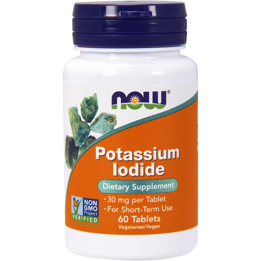 NOW Potassium Iodide 30 mg, 60 tablets, front of bottle