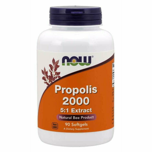 NOW Propolis 2000 5:1 Extract, 90 softgels, front of bottle