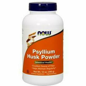 NOW Psyllium Husk Powder, 12 oz, front of jar