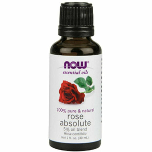 NOW Rose Absolute 5% Blend Oil, 1 oz, front of bottle