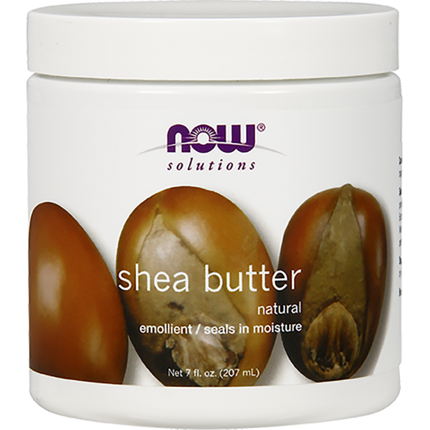 NOW Shea Butter (100% Natural), 7 fl oz, front of jar