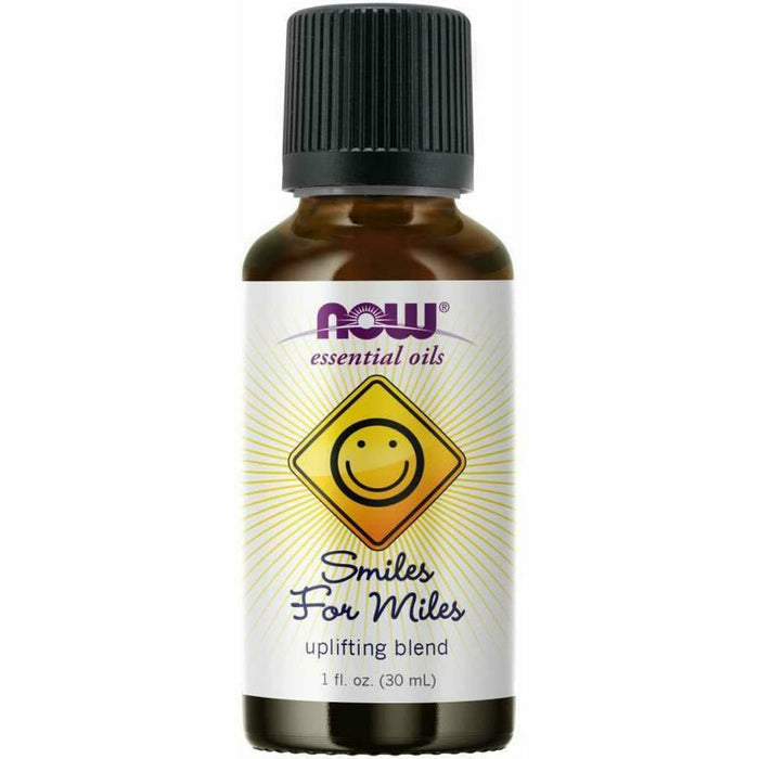 NOW Smile for Miles Oil Blend, 1 fl oz, front of bottle