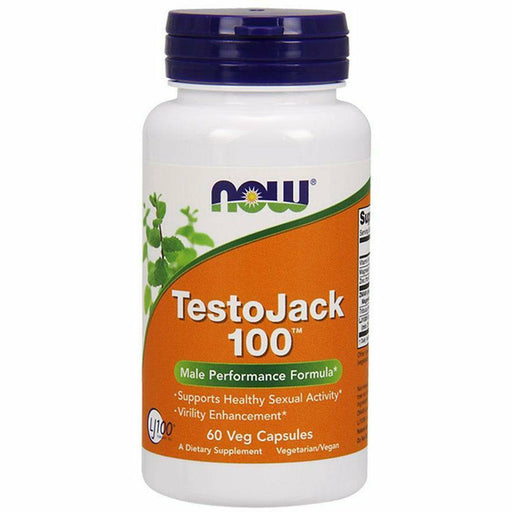 NOW TestoJack 100, 60 veg capsules, front of bottle