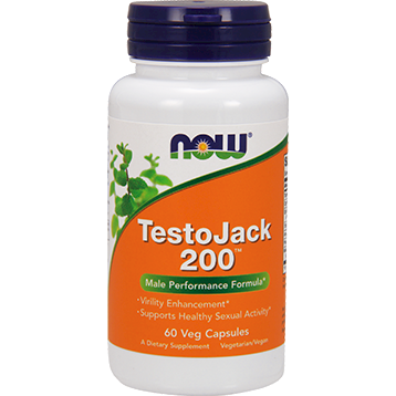NOW TestoJack 200, 60 veg capsules, front of bottle