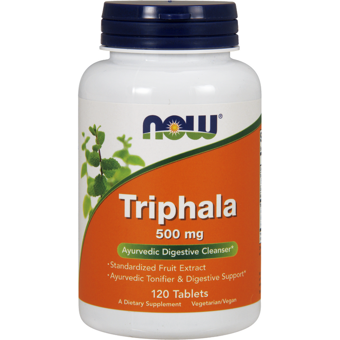 NOW Triphala 500 mg, 120 tablets, front of bottle