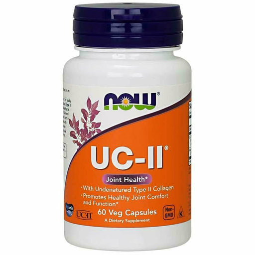 NOW UC-II Type II Collagen 40 mg, 60 veg capsules, front of bottle