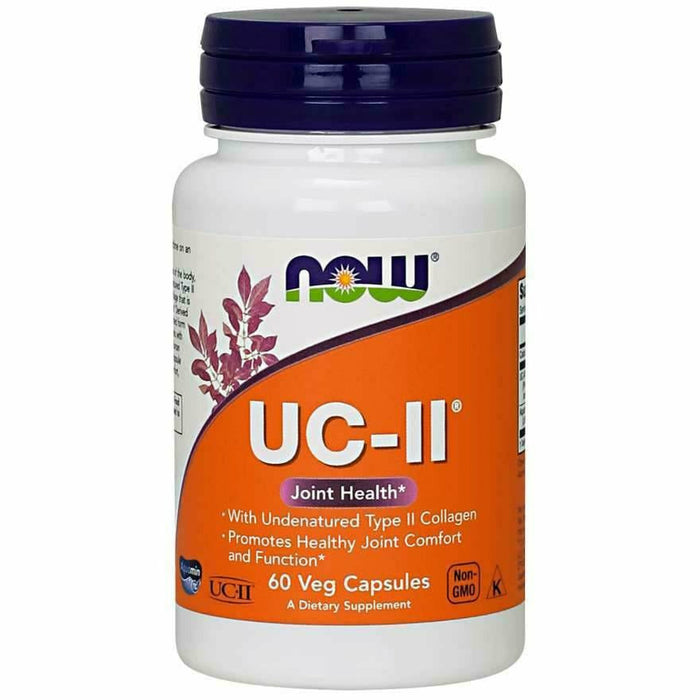 NOW UC-II Type II Collagen 40 mg, 60 veg capsules, front of bottle