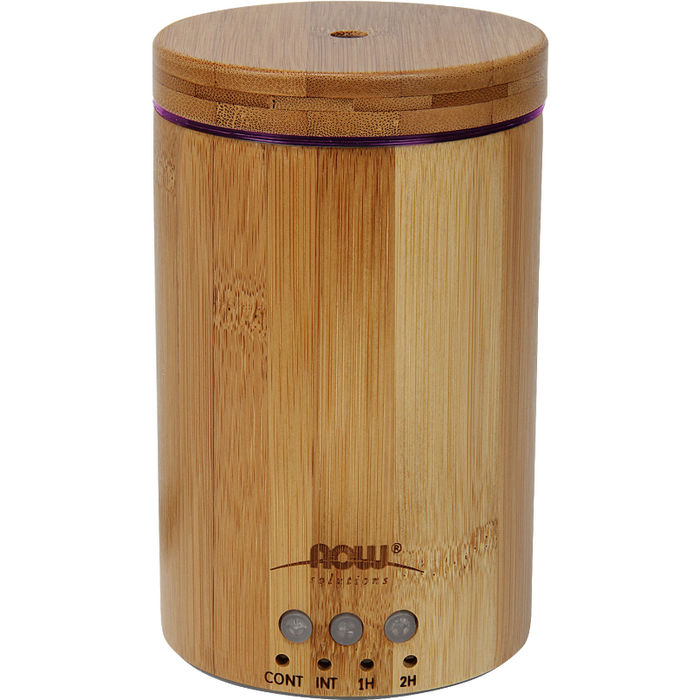 NOW Ultrasonic Oil Diffuser Bamboo Wood, front view