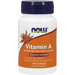 NOW Vitamin A 25,000 IU, 100 softgels, front of bottle