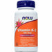 NOW Vitamin K-2 100 mcg, 100 veg capsules, front of bottle