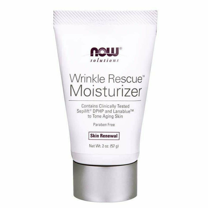 NOW Wrinkle Rescue Moisturizer, 2 oz, front of tube