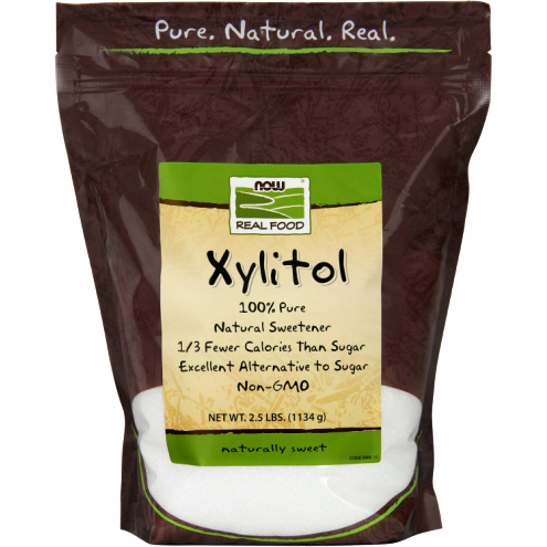 NOW Xylitol, 2.5 lb, front of bag
