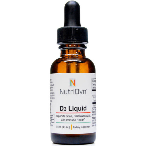 NutriDyn D3 Liquid (Micellized), 1 fl oz, front of dropper bottle