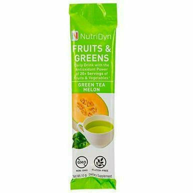 NutriDyn Fruits & Greens To-Go Green Tea Melon single-serve stick packet