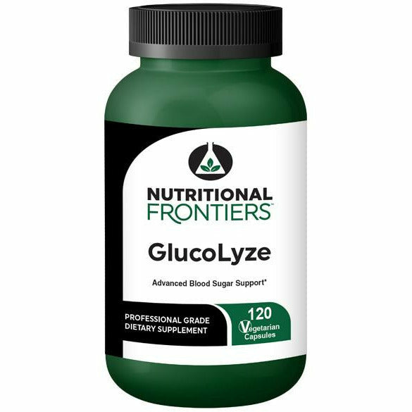 Nutritional Frontiers GlucoLyze, 120 veg capsules, front of bottle