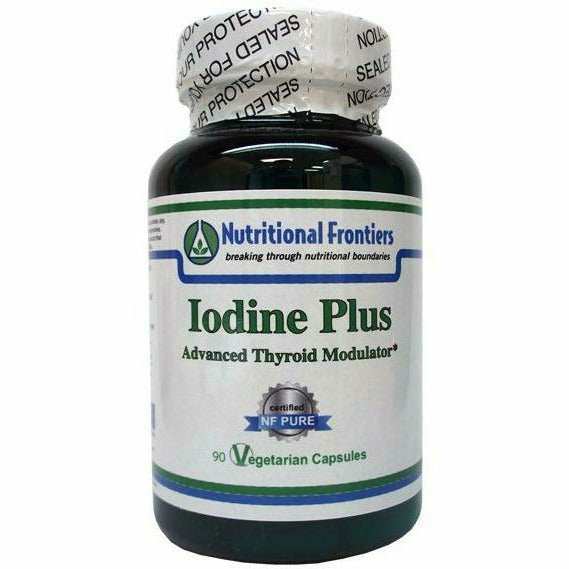 Nutritional Frontiers Iodine Plus, 90 veg capsules, front of bottle