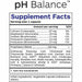 pH Balance 90 caps by Professional Botanicals Supplement Facts Label