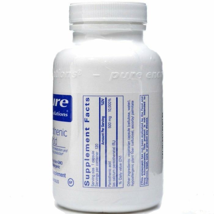 Pantothenic Acid 120 vcaps by Pure Encapsulations