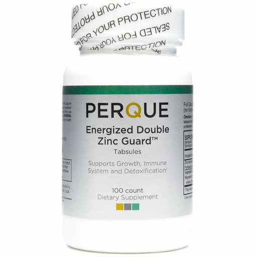 PERQUE Energized Double Zinc Guard, 100 tabsules, front of bottle