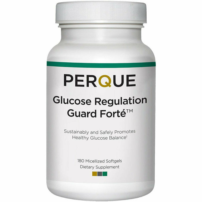 PERQUE Glucose Regulation Guard Forte, 180 softgels, front of bottle