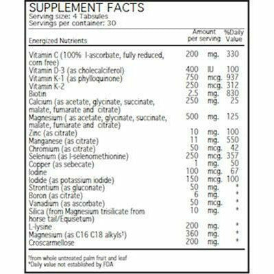 PERQUE Hair Skin & Nails Guard 120 tablets supplement facts label