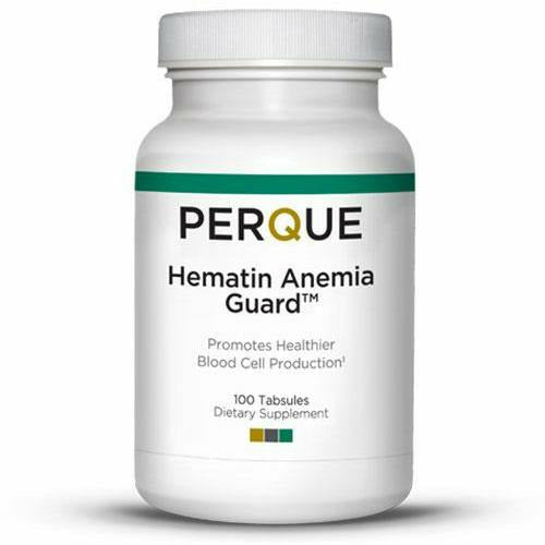 PERQUE Hematin Anemia Guard, 100 tabsules, front of bottle