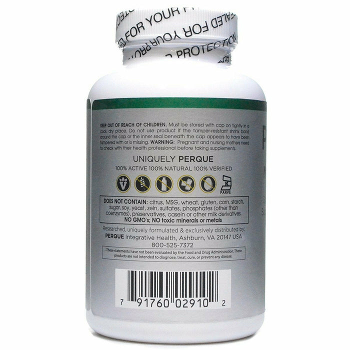 PERQUE Mg Plus Guard 180 vegetable capsules label information panel