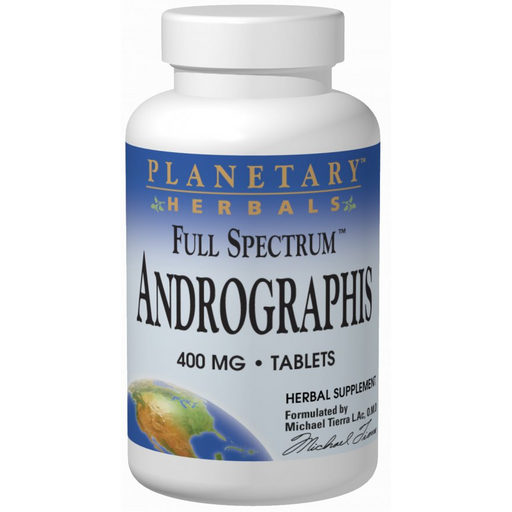 Planetary Herbals Andrographis 400 mg, 120 tablets, front of bottle